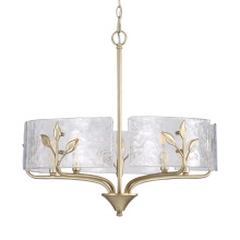 Golden 4503-5P WG-HWG - Wry Lighting Bloem 5-light Pendant in White Gold